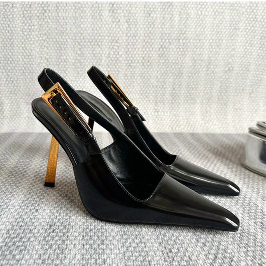 Sandalias Stiletto con Tira Trasera y Punta Afilada para Mujer - Image 3