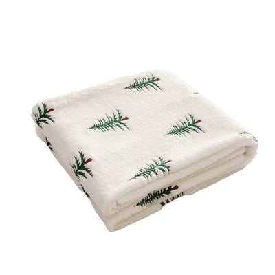 Manta Navideña para Sofá con Bordado de Árbol de Navidad - Image 5