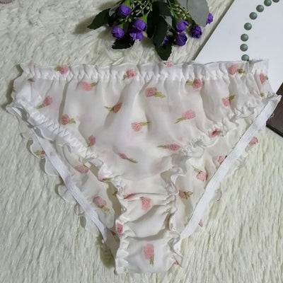 Braguitas Sexy de Seda Translúcida Triángulo para Mujer - Image 12