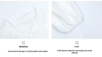 Blusa Suelta Reductora de Manga Corta para Mujer - Verano - Image 12