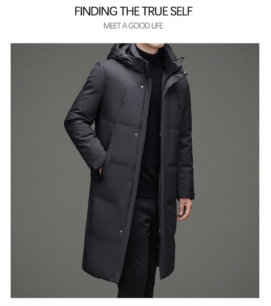 Chaqueta Acolchada de Pato con Gorro Desmontable - Abrigo Cálido Hombre - Image 26
