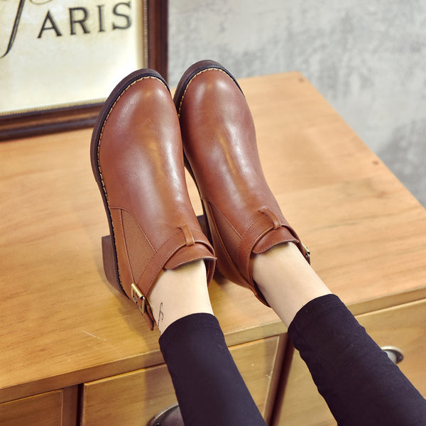 Botas Martin de Tacón Medio para Mujer - Estilo Británico Clásico