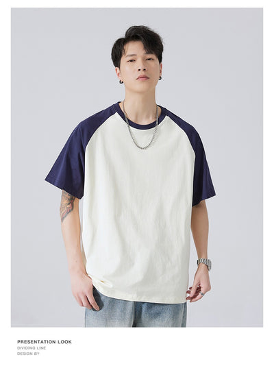 Camiseta Holgada de Algodón con Manga Raglán para Hombre - Image 35