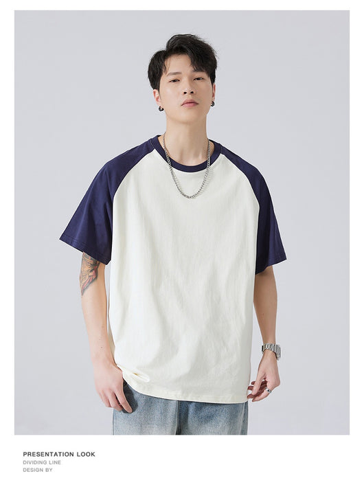 Camiseta Holgada de Algodón con Manga Raglán para Hombre - Image 35
