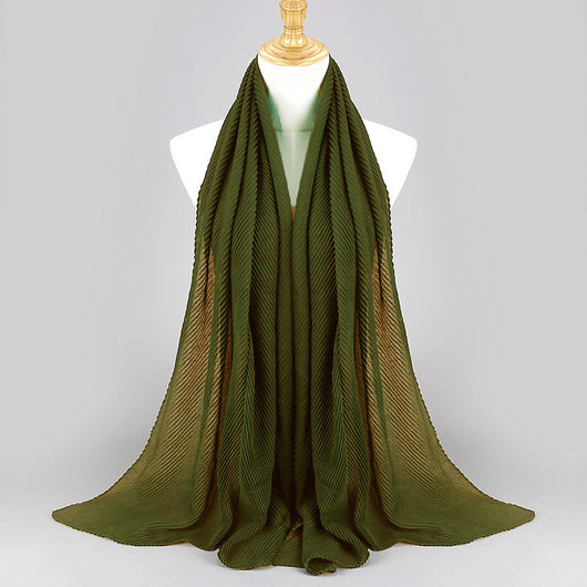 Pañuelo Plisado de Algodón Twill para Mujer - Versátil y Elegante - Image 29