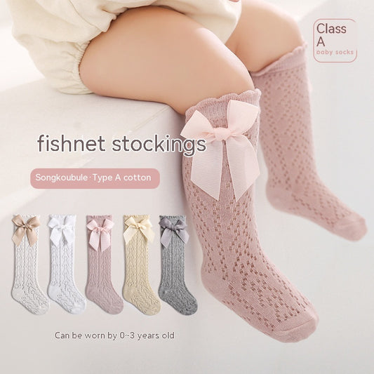 Calcetines Altos de Malla para Bebé - Colección Primavera Verano Estilo Coreano
