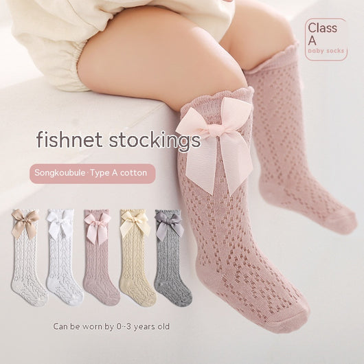 Calcetines Altos de Malla para Bebé - Colección Primavera Verano Estilo Coreano