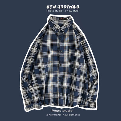 Abrigo Retro de Cuadros para Hombre - Estilo Suelto y Personalidad - Image 27