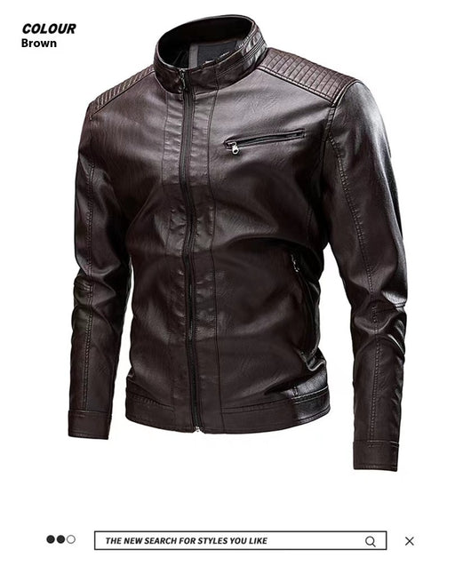 Chaqueta de Cuero para Motociclista Retro - Estilo Casual Primavera Otoño - Image 33