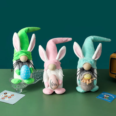 Muñeca Conejo de Pascua sin Rostro con Huevos - Image 12