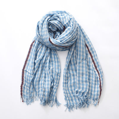 Bufanda Cuadros Algodón Ligera Unisex