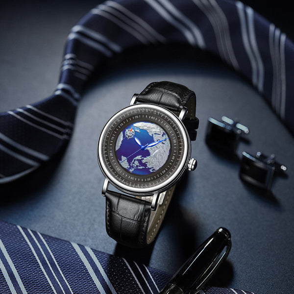 Reloj Deportivo Hombre 3D Tierra Acuático - Cuarzo Premium