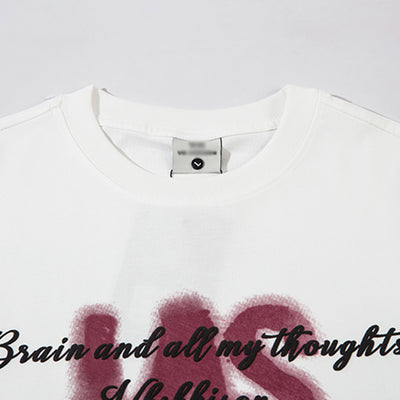 Camiseta Estampada con Letras Americanas para Hombre - Image 4