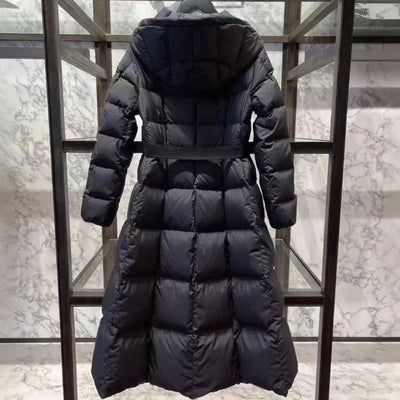 Abrigo Parka Largo con Capucha de Plumón de Pato Blanco - Image 12