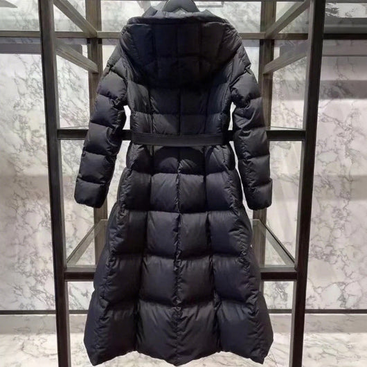 Abrigo Parka Largo con Capucha de Plumón de Pato Blanco - Image 12