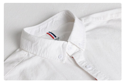 Camisa Oxford Clásica Británica de Manga Larga para Hombre - Image 18