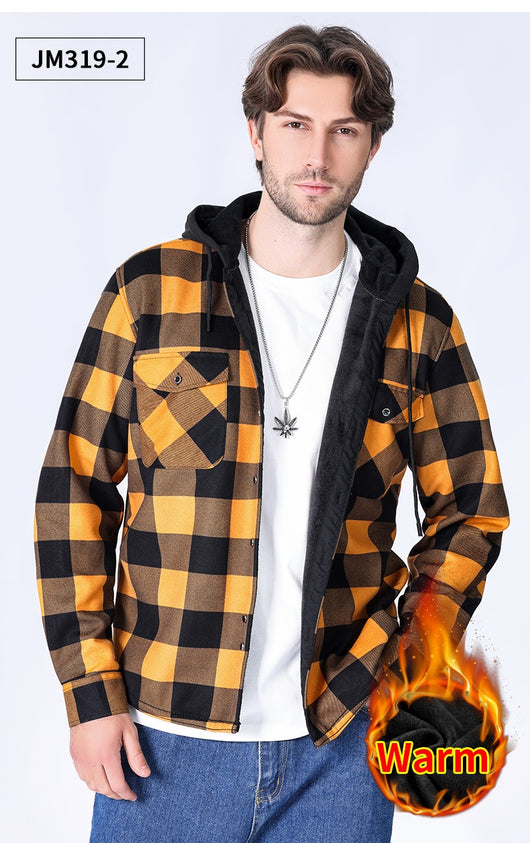 Camisa Cuadros con Capucha y Forro Polar para Hombre - Image 17