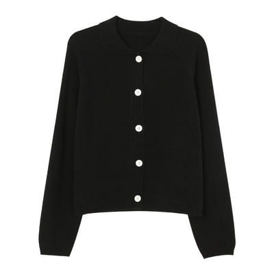 Cardigan Tejido Blanco Cuello Solapa Oversized - Image 28