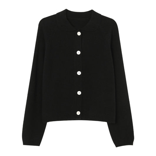 Cardigan Tejido Blanco Cuello Solapa Oversized - Image 28