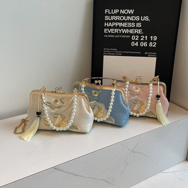 Bolso Crossbody Bordado Estilo Chino Han Tradicional Premium