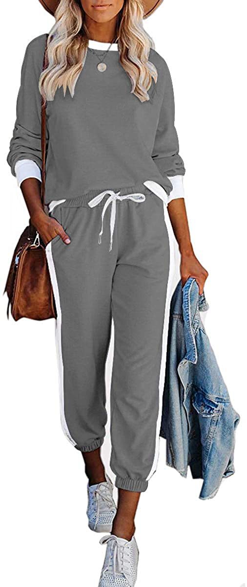 Conjunto Deportivo Casual para Mujer con Combinación de Colores y Mangas Largas
