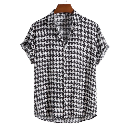 Camisa Estampada de Algodón Manga Corta