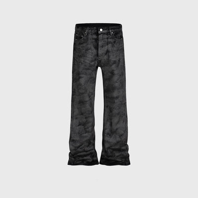 Pantalones Negros de Pierna Ancha con Corte Slim