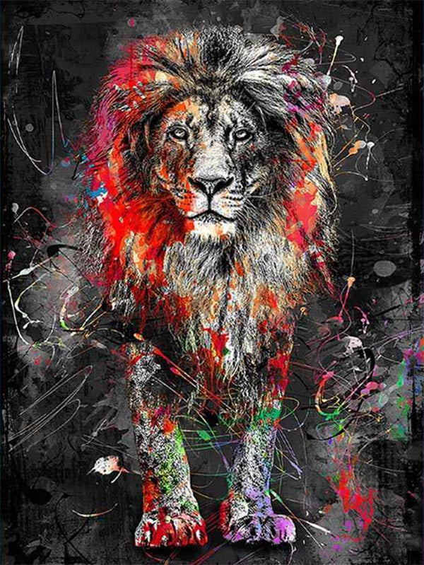 Cuadro de Pintura de Diamantes León 5D - Arte Animal DIY