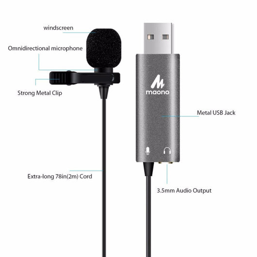 Micrófono Lavalier Condensador USB - Image 8