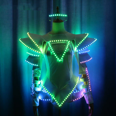 Traje Luminoso de Una Pieza con Falda LED Multicolor - Image 5