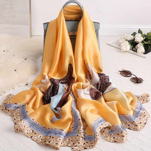 Pañuelo de Seda Estampado para Mujer - Diseño Elegante y Versátil - Image 3