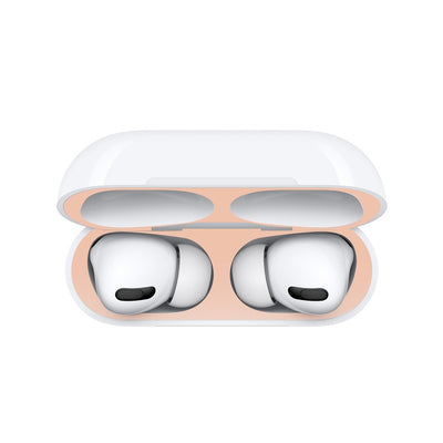 Black metal sticker headphone film, designed to protect the inside of an earbud charging case from dust and fingerprints. - Image 18