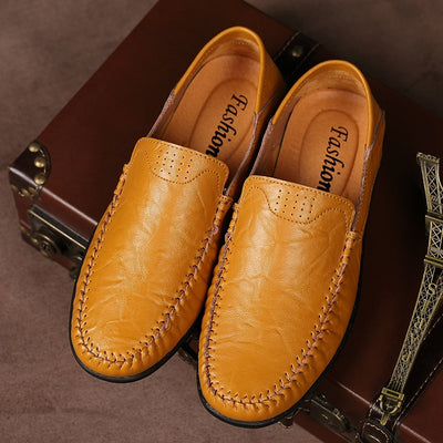 Zapatos Casuales de Cuero para Hombre Estilo Británico Ligeros y Versátiles - Image 19