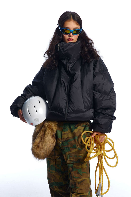 Abrigo Pato Blanco con Cuello Mao - Diseño Moderno Invierno - Image 15