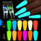 Set de 12 Colores Extensores de Uñas con Lentejuelas