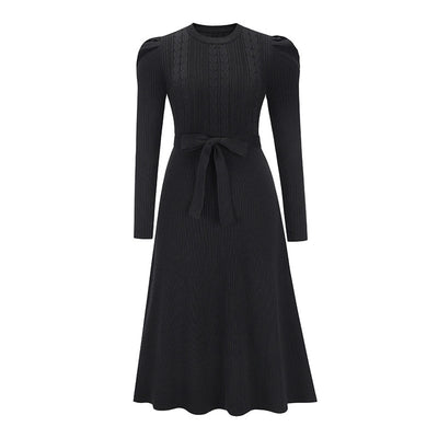 Vestido Base Suéter Largo Cintura Alta Elegante - Image 12