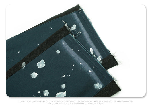 Jeans Anchos Desgastados con Diseño Graffiti Splash de Pintura Artesanal - Image 13
