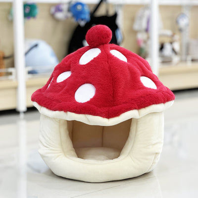Cama Acogedor para Gatos con Diseño de Hongos Peluche - Image 4