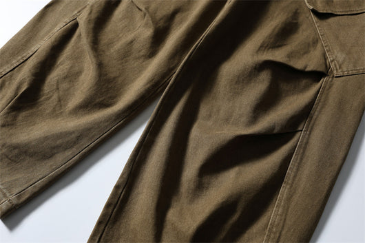 Overol Retro Japonés de Colores Sólidos - Diseño Holgado y Casual - Image 11