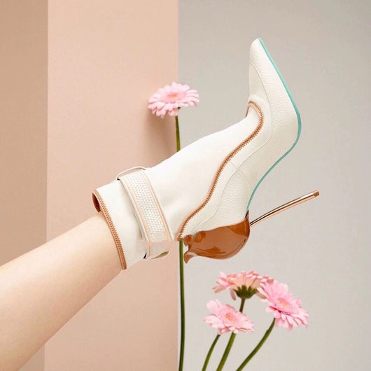 Botines Stiletto Bud Punta Afilada - Tacón Alto Elegante - Image 7