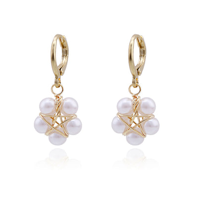 Aretes de Perla Artesanales Lujo Ligero Serie Océano - Clip Europeo Americano - Image 7