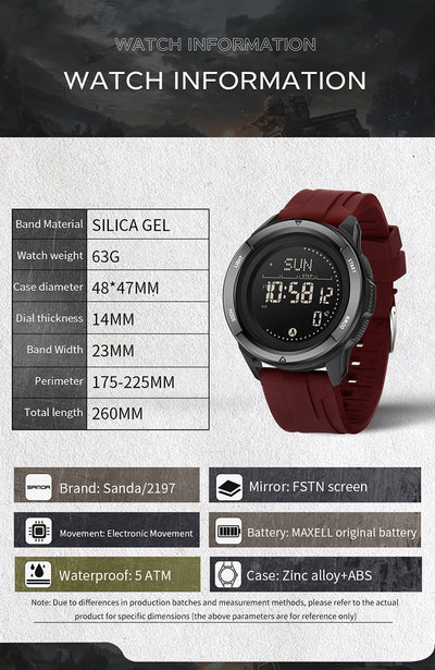 Reloj Deportivo Multifuncional Resistente al Agua para Hombre - Image 10