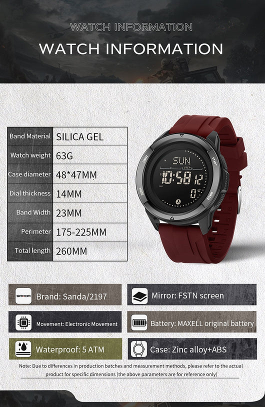 Reloj Deportivo Multifuncional Resistente al Agua para Hombre - Image 10