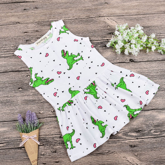 Vestido Infantil Estampado Dinosaurio Diente de Sable - Image 9