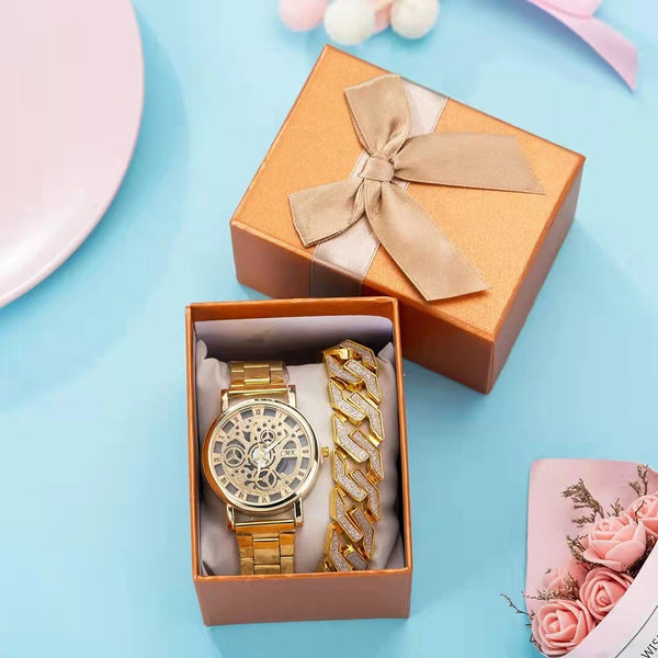 Reloj Mecánico de Acero Inoxidable con Esfera Transparente