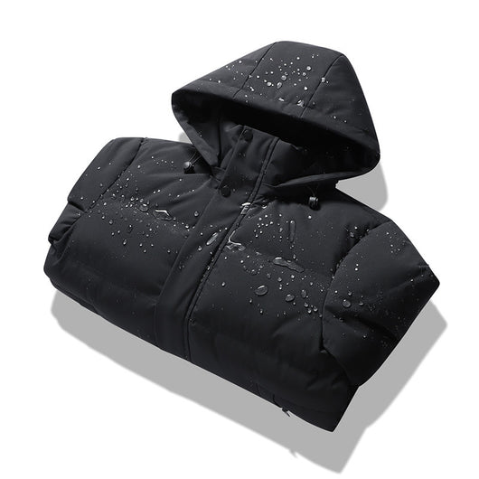 Abrigo Acolchado de Algodón para Hombre con Capucha Desmontable Forrada en Polar - Image 5