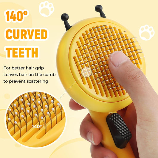 Cepillo Deslanador para Gatos en Forma de Abeja - Limpieza Automática y Masaje Suave - Image 7