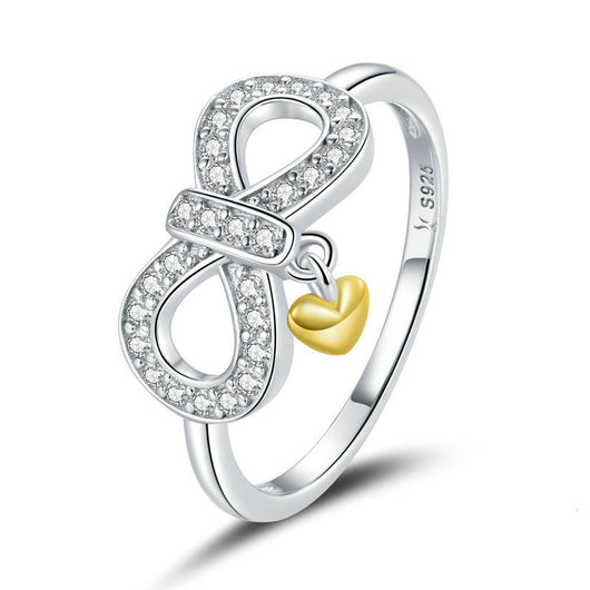 Anillo de Plata Esterlina con Símbolo del Infinito para Hombre y Mujer