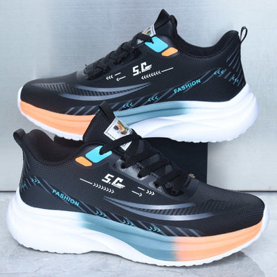 Zapatos Casuales Deportivos de Cuero con Suela Flexible e Impermeable