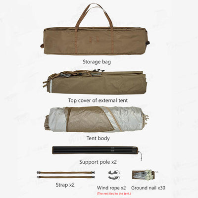 Tienda de Campaña Impermeable para Acampar en Lluvia - Image 8